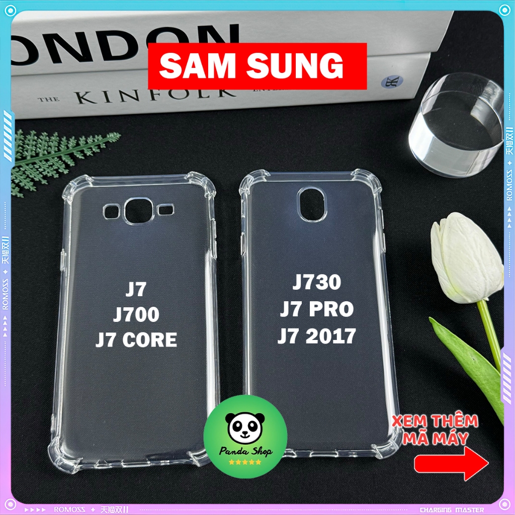 Ốp Samsung J700 / J7 PRO Bảo Vệ Cam, Chống Sốc, Trong Suốt, Silicon