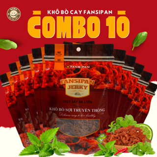 [Combo 10] Khô Bò Sợi Fansipan 100g Mới Vị Truyền Thống Cay Ngon Đảm Bảo An Toàn Vệ Sinh