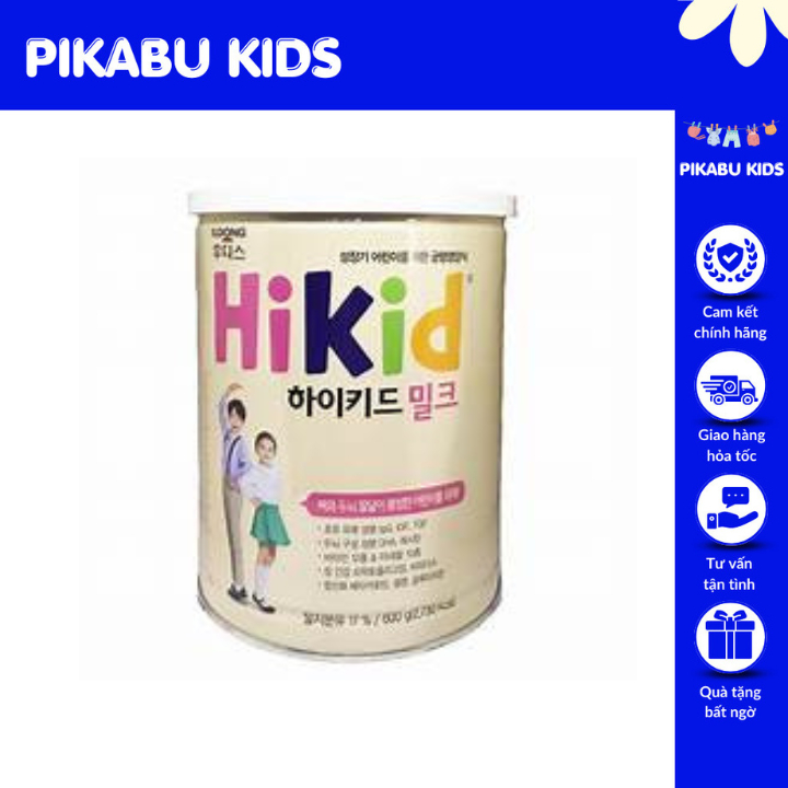 (TEM CHÍNH HÃNG)  Sữa Hikid 650g Vị dê tăng chiều cao vượt trội cho bé