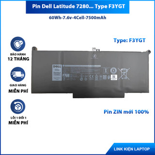 Pin laptop dell latitude 7280 f3ygt 7290 7390 7380 7480 e7280 e7390 e7480 e7490 dm3wc f3ygt