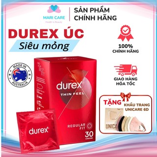 Bao cao su durex siêu mỏng nội địa úc 30 chiếc