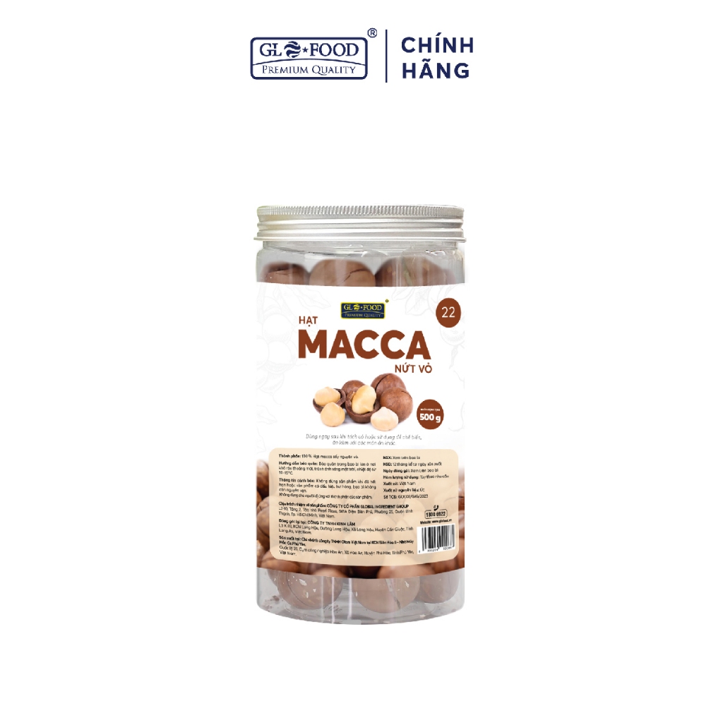 HẠT MACCA ÚC NỨT VỎ 500 G SIZE 22