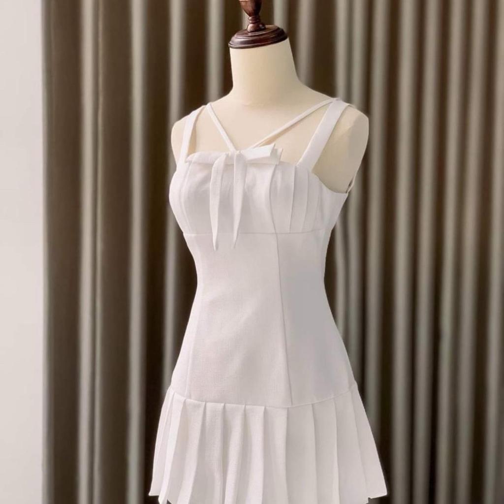Váy 2 dây xếp ly