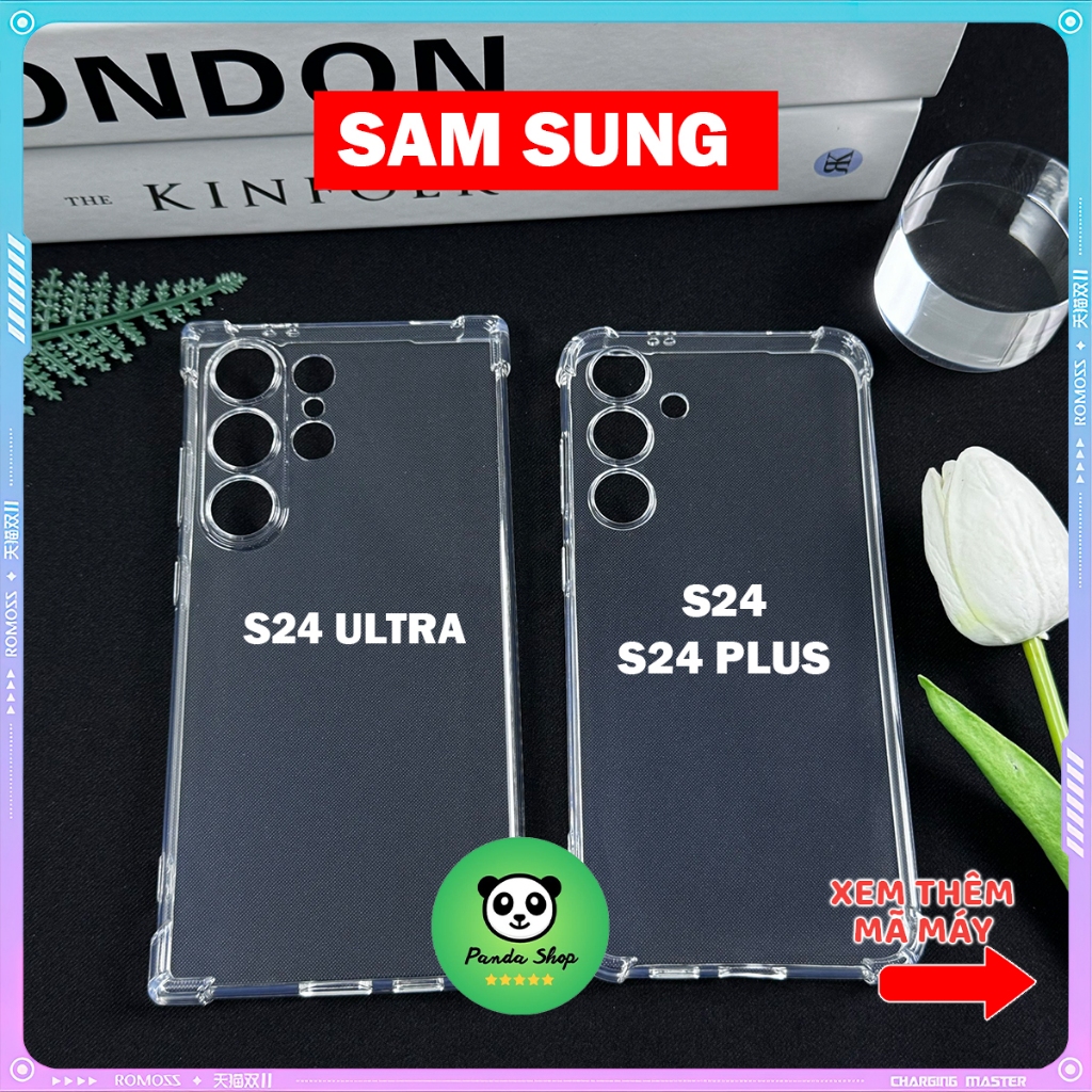 Ốp Samsung S24 / S24 PLUS / S24 ULTRA Bảo Vệ Cam, Chống Sốc, Trong Suốt, Silicon
