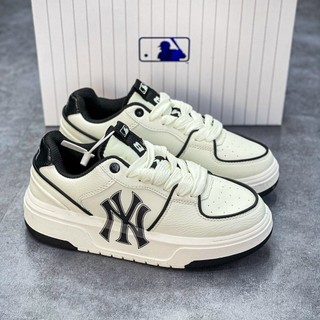 Giày mlb chunky liner new york màu đen trắng in chữ ny đen , giày mlb liner ny đen trắng sc trung