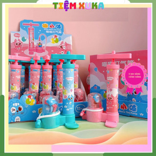 Đồ chơi bơm bong bóng mẫu ống bơm xe đạp cute tặng kèm bong bóng, bơm tay đồ chơi tặng kèm bóng bay cho bé yêu