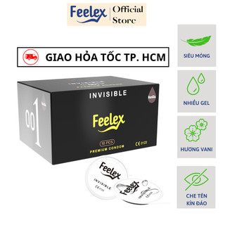 Bao cao su Feelex siêu mỏng, nhiều gel bôi trơn, hương thơm gân gai, kéo dài thời gian quan hệ