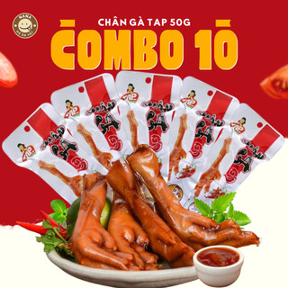   Combo 10 Loại To 50g  Chân Gà T.A.P Giòn Dai Cay Cay Thơm Ngon Đảm Bảo An Toàn Vệ Sinh Ăn Vặt Nana 