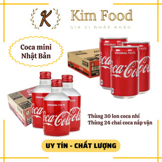 Coca mini nhật bản, thùng 30 lon coca nhí 160ml, thùng 24 chai coca nhật nắp vặn 300ml