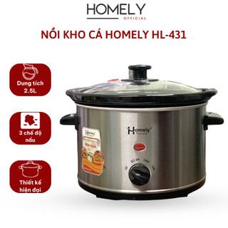 Nồi kho cá Homely Hl-431, dung tích 2.5L, 2 chế độ nấu, bảo hành chính hãng 12 tháng