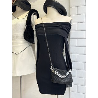CHICBAE21 - Đầm gập trễ vai thun gân
