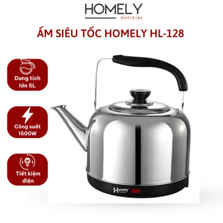 Ấm siêu tốc Homely HL-128, dung tích 5L, công suất 1500W, bảo hành chính hãng 12 tháng