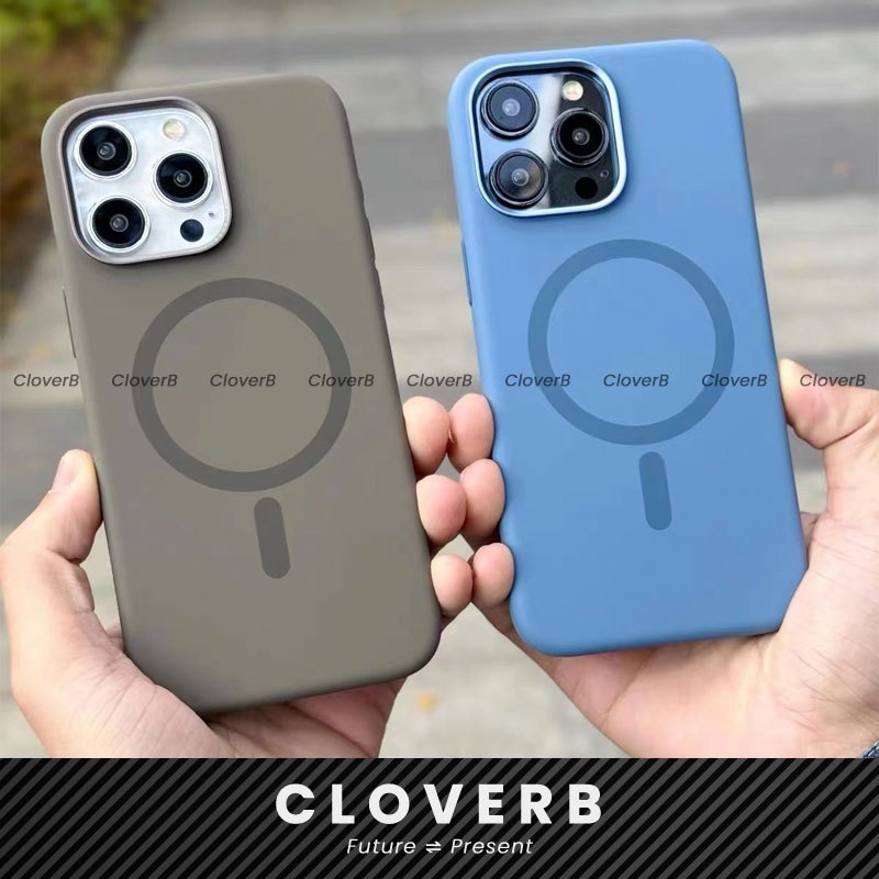 Ốp lưng Popkon MagColor - Hít Nam Châm / Silicone - Dành cho iPhone 15/16/17 Series - CloverB