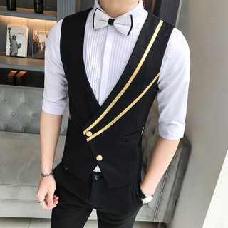 Áo gile nam phong cách Hàn cực chất thiết kế vạt chéo sang trọng thời thượng H54