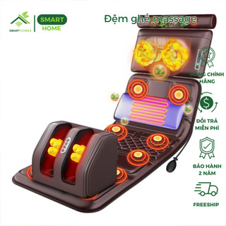 Đệm ghế Massage toàn thân Smarthomes Phiên bản tiếng Việt Tặng kèm túi đựng Phục hồi sức khỏe Bảo hành 3 năm