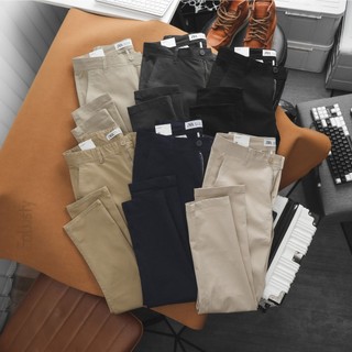 Quần kaki dài nam zr, form slimfit, ống côn 15-18cm, cạp chỉnh nút, hàng vnxk - kl63