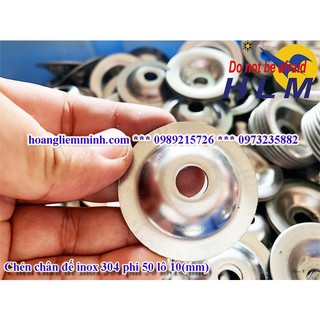 Bát chân đế inox 304 phi 50