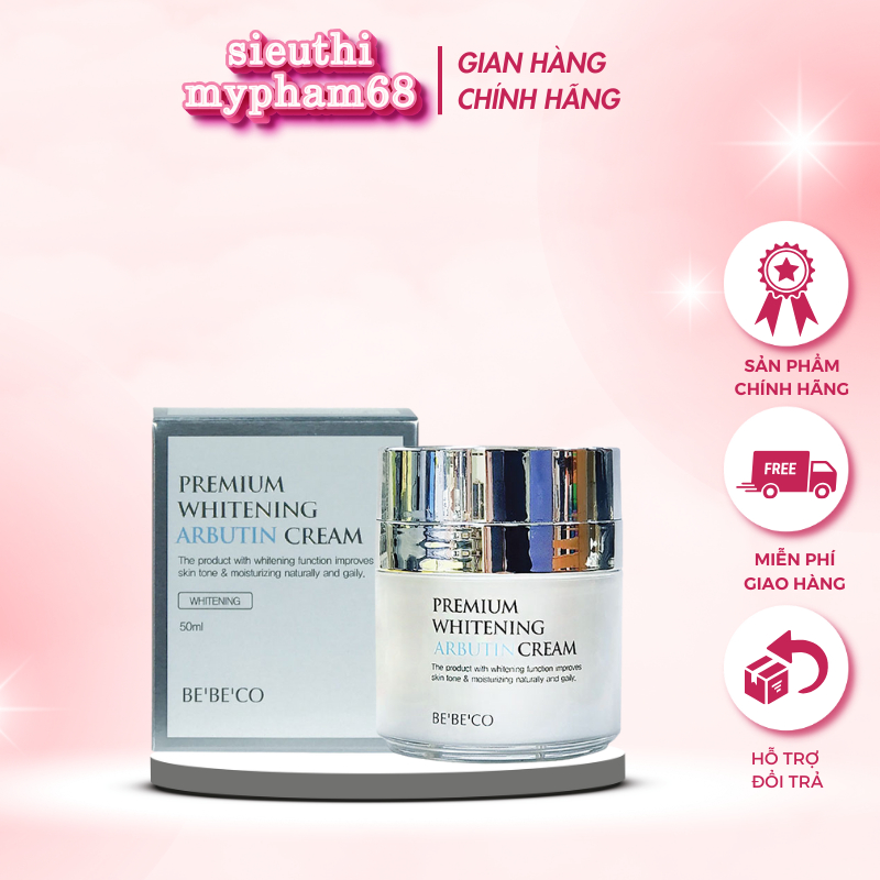 Bebeco Kem dưỡng trắng & phục hồi da cao cấp BEBECO PREMIUM WHITENING ARBUTIN CREAM 50ml