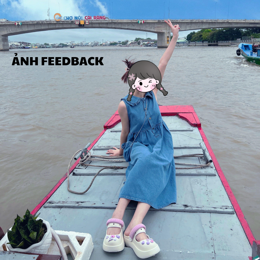 Dép cross sục nữ XIXITIAO  đế cao 5cm Charm + bộ dây Mayto kiểu sandal quai hậu dễ thương hot trend CS-15