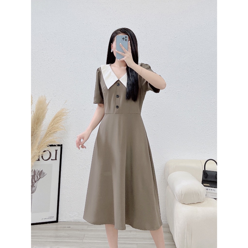 Đầm Bigsize Béo Design - Đầm Cổ Be
