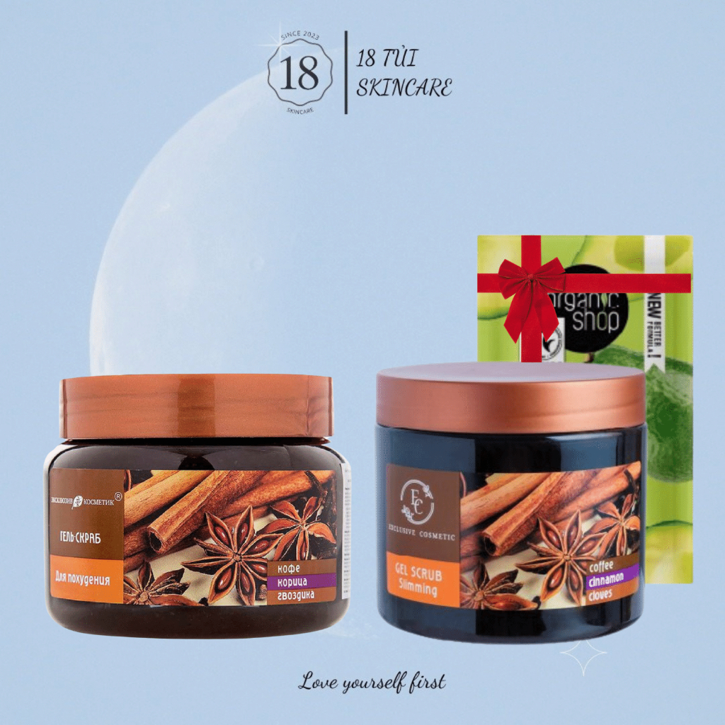 Tẩy Da Chết Quế Hồi Exclusive Cosmetic Body Scrub Coffe Cinnamon Cloves
