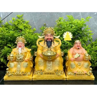 Bộ tượng thần tài thổ địa đá thần tiền tài phát đá thờ cúng