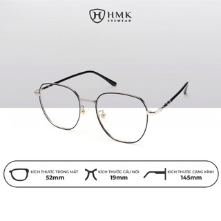 Gọng Kính Cận HMK Eyewear Nam Nữ Chất Liệu Kim Loại Phụ Kiện Thời Trang Sang Trọng, Có Thể Lắp Cận  - KL65098