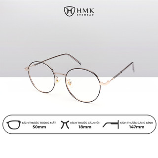 Gọng Kính Kim Loại HMK Eyewear Dáng Tròn Xinh Xắn Dễ Thương - KL69015