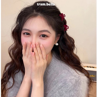 Kẹp tóc càng cua nơ nhung dễ thương