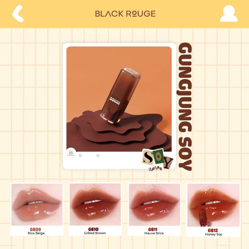 Son Tint Bóng Black Rouge Glow Bokki Tint | BigBuy360 - bigbuy360.vn