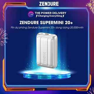 Pin dự phòng zendure supermini 20+, hỗ trợ pd 20w, dung lượng 20000mah, nhỏ gọn với 2 cổng type c - bảo hành 6 tháng