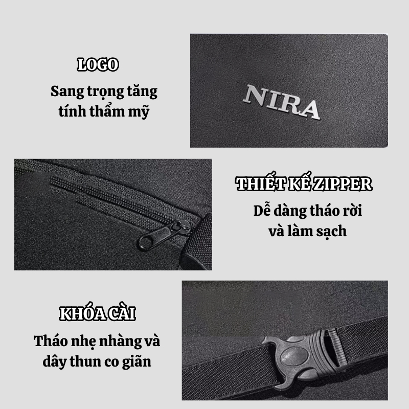 Gối Tựa Ô Tô Naomi Chất Liệu Cao Su Non Mềm Mại Hỗ Trợ Tựa Đầu Và Lưng Giảm Đau Mỏi | BigBuy360 - bigbuy360.vn