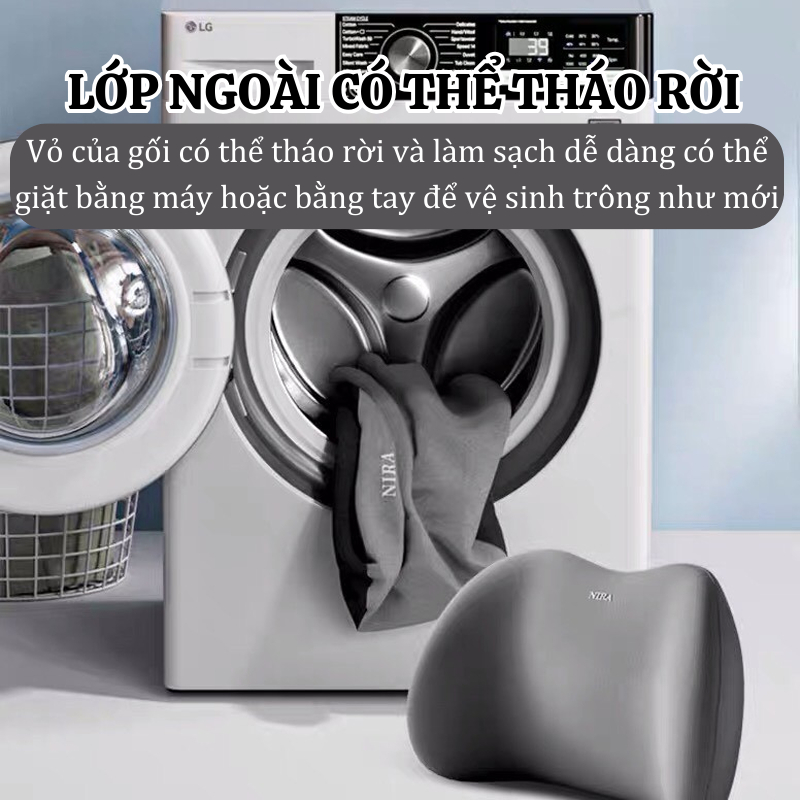 Gối Tựa Ô Tô Naomi Chất Liệu Cao Su Non Mềm Mại Hỗ Trợ Tựa Đầu Và Lưng Giảm Đau Mỏi | BigBuy360 - bigbuy360.vn