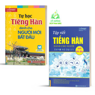 Sách - combo tự học tiếng hàn dành cho người mới bắt đầu và tập viết tiếng hàn - kèm app học online