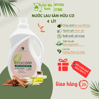 Nước lau sàn hữu cơ bồ hòn ECOCARE tinh dầu quế, sả chanh, cam sả, chanh gừng 4 lít