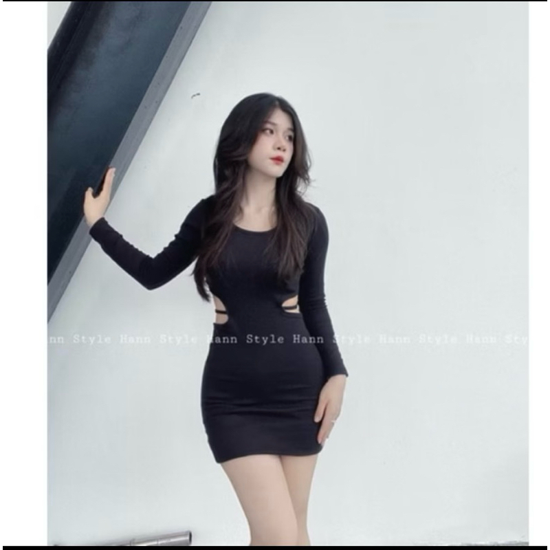 Đầm Body Tay Dài Dây Lưng