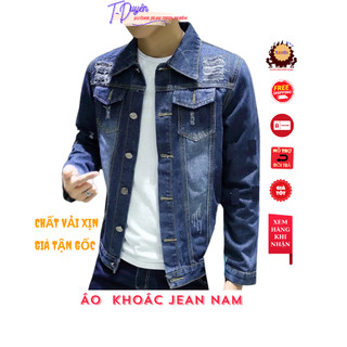 ÁO KHOÁC JEAN NAM HÀN QUỐC  thời trang mới nhiều màu, áo khoác bò nam mặc ngoài dày dặn AX983