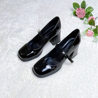 Giày cao gót nữ 7cm da bóng sang chảnh