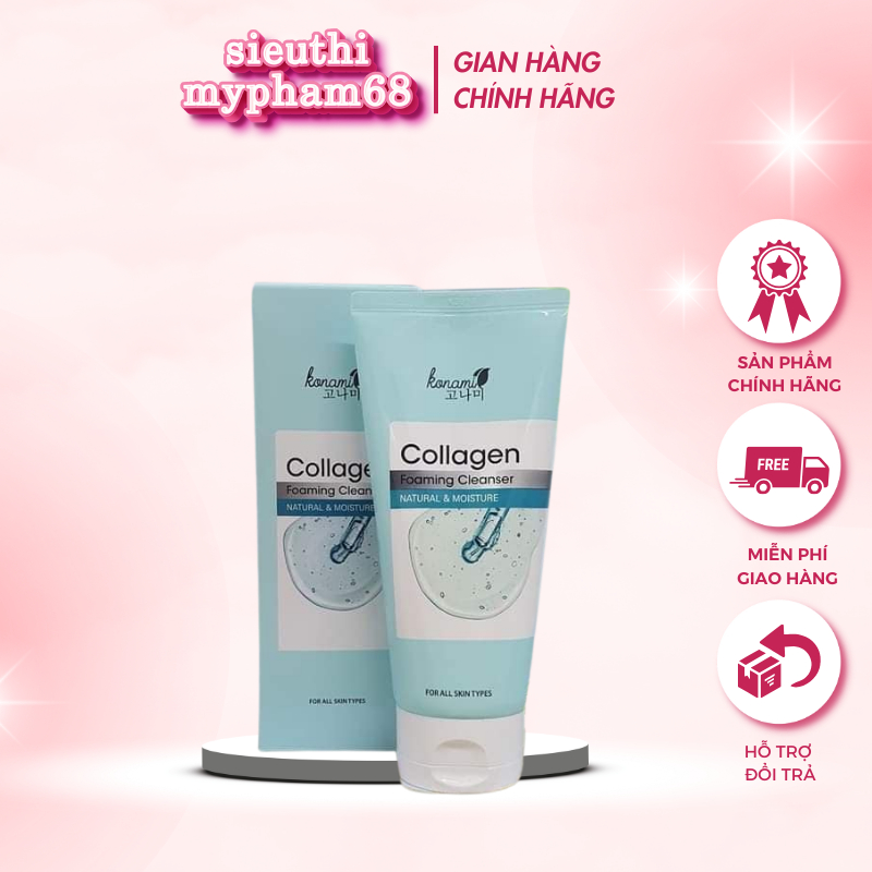 Sữa rửa mặt Konami Collagen Foaming Cleanser Konami 150ml Hàn Quốc