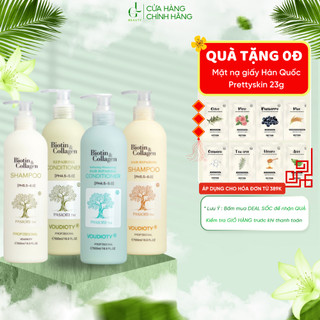 Dầu gội xả Biotin Collagen Voudioty 500 - 1000ml giảm rụng tóc, phục hồi, giảm gàu