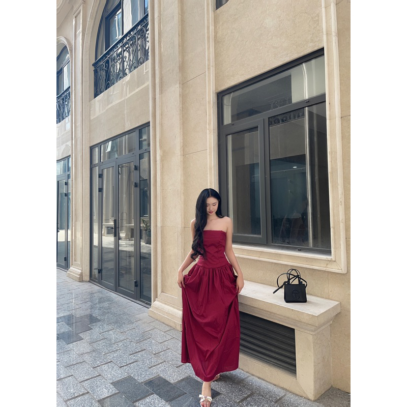 Selina dress Váy dài đi tiệc váy dài cho nữ summer flower dress dáng dài