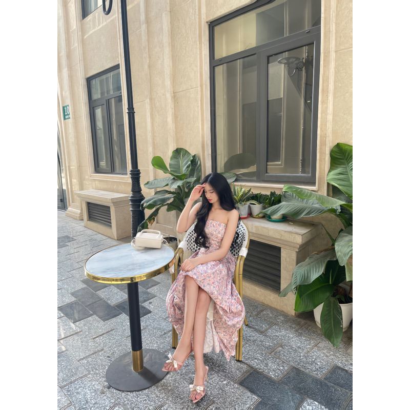 Selina dress Váy dài đi tiệc váy dài cho nữ summer flower dress dáng dài