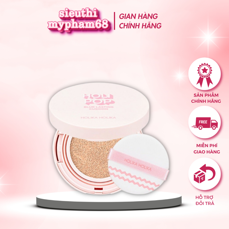 Phấn nước che khuyết điểm dưỡng da Hàn Quốc Holika Holika Holi Pop cấp ẩm lâu trôi chống thấm SPF50+ PA+++ - Hàn Quốc