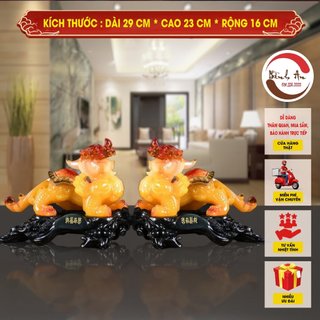 Cặp tỳ hưu phong thủy tài lộc dồi dào 29 cm - phong thủy bình an