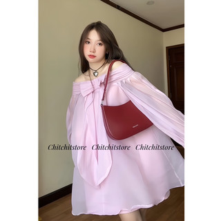 Đầm bbd hồng nơ ngực - Chitchitstore