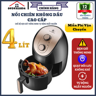 [FreeShip-Xả Lổ] Nồi chiên không dầu AIR FRYER dung tích 4 lít, Nồi chiên không dầu khay phủ lớp caramic chóng dính cấp