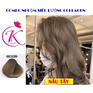 [Combo] Thuốc nhuộm ❤️ NÂU TÂY Lavox 3D Collagen chuyên nghiệp