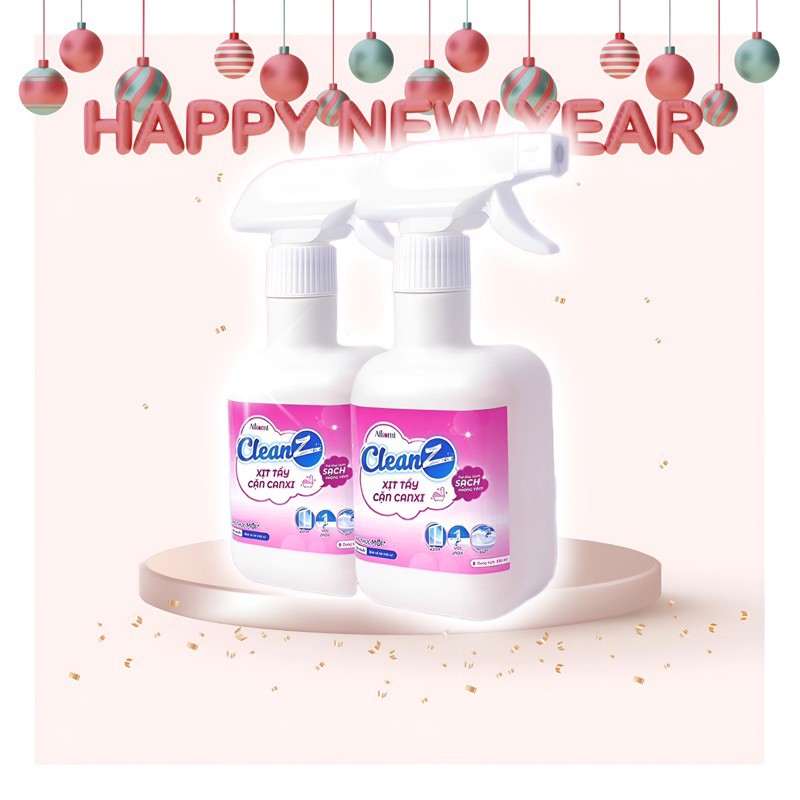 Chai xịt tẩy cặn Canxi , Loại bỏ cặn trong nhà tắm , chống ăn mong inox CLEANZ ( TOPCLEAN)