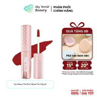 [PHIÊN BẢN V6 SIREN] Son Kem Lì, Bền Màu, Lâu Trôi Merzy The First Velvet Tint 4.5g SKY WORLD COSMETICS