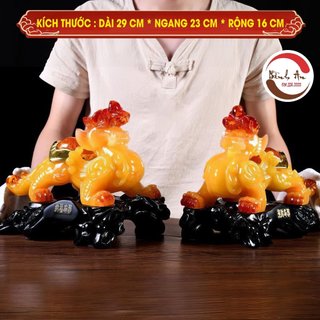Cặp tỳ hưu phong thủy chiêu tài hút lộc 29 cm - phong thủy bình an